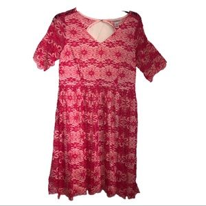 Motherhood Maternity Pink & White Dress